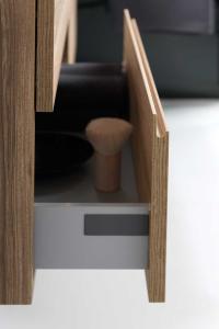 Spacious deep drawer with recess-grip handles
