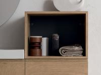 The open compartment is very spacious and is ideal for storing all your bathroom accessories