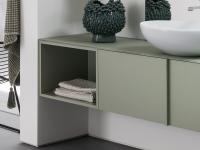 The Atlantic / Frame open base unit is available in numerous colours, in both wood and lacquer