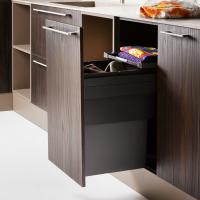 Laundry cabinet unit Oasis equipped with doors, drawers, deep drawers, pull-out and drop-down laundry basket