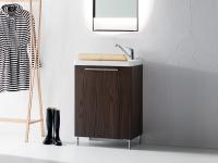 Oasis washbasin cabinet in Pecan melamine - 60 cm