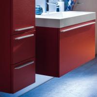 Atlantic tall boy bathroom cabinet - close up of the cod.47- handles (handles not available)