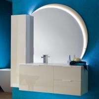 Atlantic tall boy bathroom cabinet - J1 Corda glossy lacquer finish