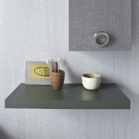 Customisable bathroom shelf for bathroom cabinet with cm 3,5 thickness cm and lacquered finish