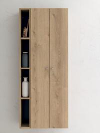 Atlantic / Frame Slim bathroom box shelf with 4 compartments - 275 Evoke wood-effect melamine