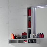 Atlantic / Frame Slim bathroom box shelf in 211 Igloo melamine finish
