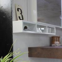 Atlantic / Frame Slim bathroom box shelf in glossy white lacquer
