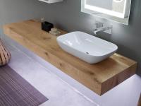 Atlantic big shelf for countertop sink Atlantic, available in several materials and with customisable width