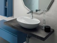 Atlantic big shelf for countertop sink customisable in width, sink model and top finishes