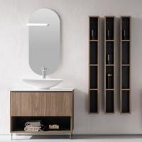 Atlantic / Frame Slim bathroom box shelf with 4 compartments - 222 Gif wood-effect melamine