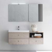 Atlantic bathroom unit with 2 drawers in 263 Reno wood-effect melamine