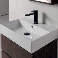 Elegance 60 washbasin in glossy white ceramic
