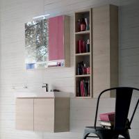 Atlantic Recessed cm 70 basin cabinet next to other elements from the same colleciton