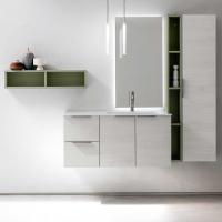 This layout features a washbasin cabinet with 2 doors and a side cabinet with 2 drawers