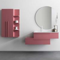 Basin cabinet with 1 drawer in H3 Peonia matt lacquer 