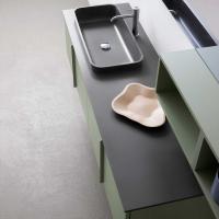 Built-in countertop Faber 70 washbasin in Corian deep cloud