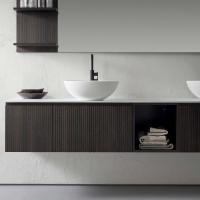 Atlantic bathroom vanity with 1 deep drawer in 274 Loas wood-effect melamine 