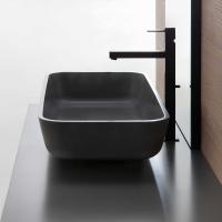 Side view of the Homo 70 countertop washbasin