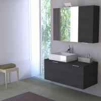 Atlantic bathroom cabinet in the suspended, wall-mounted version