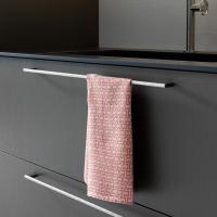 Knurled-steel handles that can also be used as a towel rack