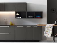 Oasis open wall units for laundry room, in the Reflex Carbon melamine finish