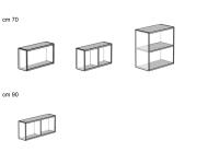 Oasis open wall units - available models with width of 70 and 90 cm