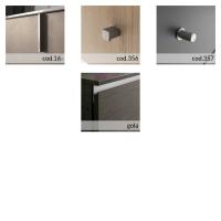 Atlantic curved bathroom cabinet end element - Available handle models