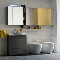 Simply bathroom mirror with storage compartment