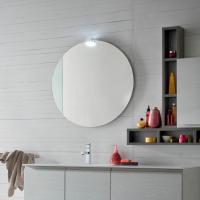 Sfera cm Ø 70 round bathroom mirror with Point lamp