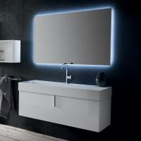 Net backlit bathroom mirror