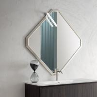 Bathroom unit with Alfa mirror with four sides and Poppy LED lamp