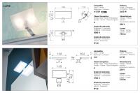 Technical specifications for the lamps which can be fitted onto the Oasis mirror
