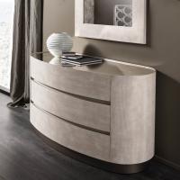 Mirto in the dresser model with mirror top and sand cloth decoration
