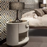 Nighstand Valentino by Cantori with  drawer and open compartment 