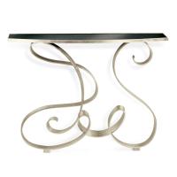 Mirò modern wrought iron console table by Cantori (top finish no longer available)
