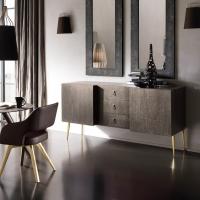 City oak sideboard with high metal feet by Cantori