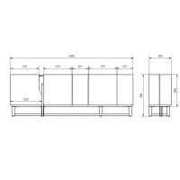 Specific measurements for the mirage sideboard by Cantori