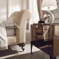 Adone mirrored bedside table perfect for classic and modern small rooms