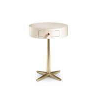 City art deco ivory round nightstand by Cantori