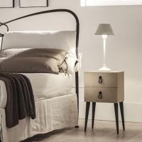 City bedside table with two drawers by Cantori