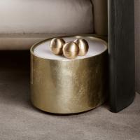 Oval Mirage nightstand with marble top by Cantori