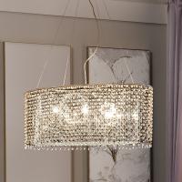 Gioia feminine art deco table lamp with crystals by Cantori