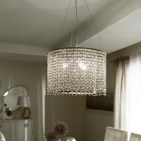 Gioia art deco lamp with crystals by Cantori
