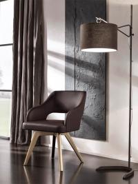 Lia vintage wrought iron lamp by Cantori in the floor lamp version, perfect next to an armchair or sofa in the living room.