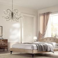 Rialto classic chandelier in a classy bedroom with natural colours