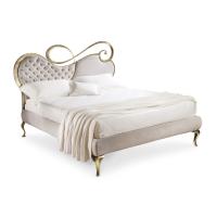 Chopin tufted bed with iron frame