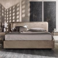Elvis bed with upholstered framed headboard by Cantori