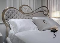 Chopin bed with ivory and gold headboard by Cantori