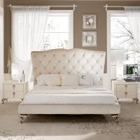 George classic bed with high tufted headboard