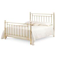 Inglese traditional brass bed by Cantori with glossy brass finish